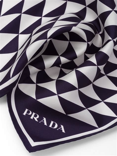 square scarf for neck and purse prada|Prada silk scarves.